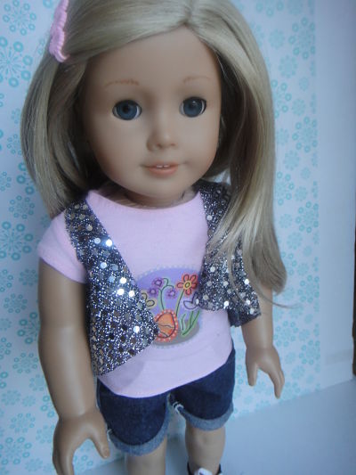  Dolls Clothes on No Sew Vest   Free Sewing Pattern For American Girl Dolls