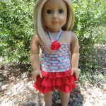 No Pattern Ruffled Skirt for American Girl Dolls