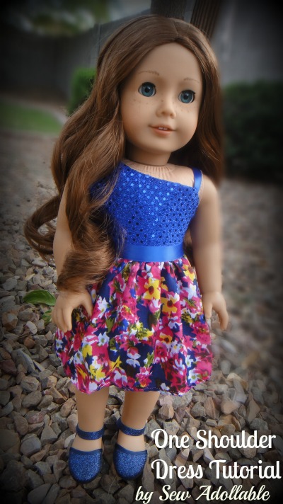 Fits 18\u201d American Girl Doll Clothes Dress Only One Shoulder Casual Summer Dress