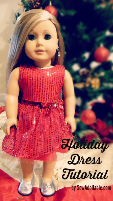 American Girl Doll Holiday Dress Tutorial 